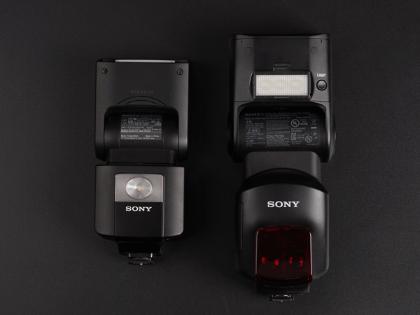 索尼HVL-F45RM（左）和索尼HVL-F60M（右）对比图