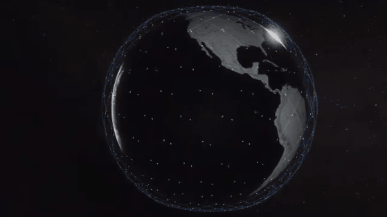 图 | Starlink 卫星网络效果图（ 来源：SpaceX）
