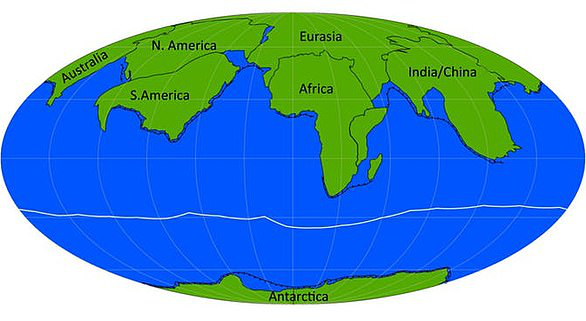 除南极洲以外的其他大陆可能将继续向北移动，最终集中在北极，形成名为“阿美西亚大陆”的超级大陆。