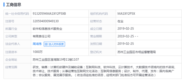 注册资本1000万元 周鸿祎苏州开设新软件公司