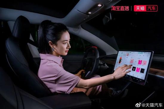 薇娅直播带货特斯拉（来源：天猫汽车）