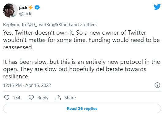 推特前 CEO：推特所有者变更或影响 Bluesky 融资