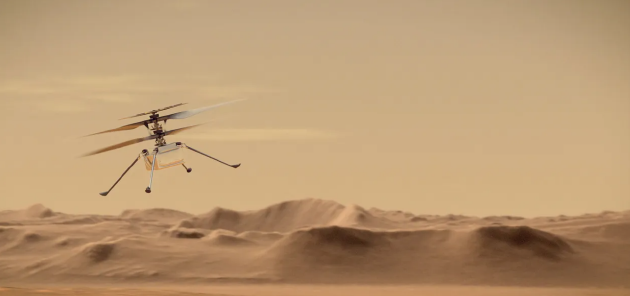 未来风格的地外飞行器：核动力蜻蜓旋翼机和蒸汽朋克型漫游车