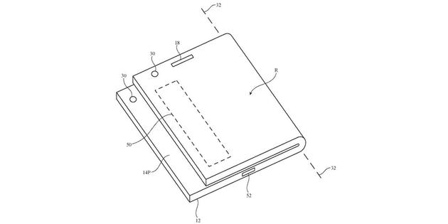 苹果获得新折叠屏iPhone专利：采用非对称折叠