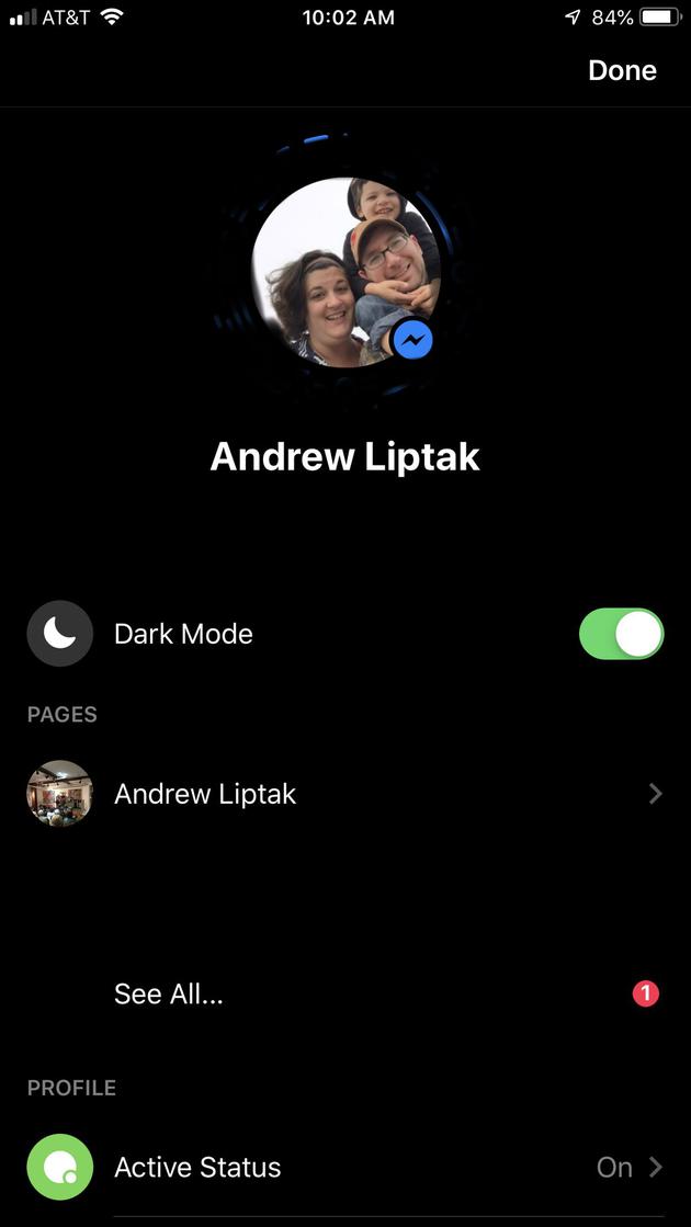 Facebook:调整Messenger应用 将为用户推出夜间模式 