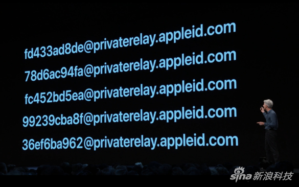 “通过 Apple 登录”自动生成的虚拟邮件地址
