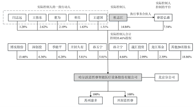 思哲睿股权结构，图片来自招股书