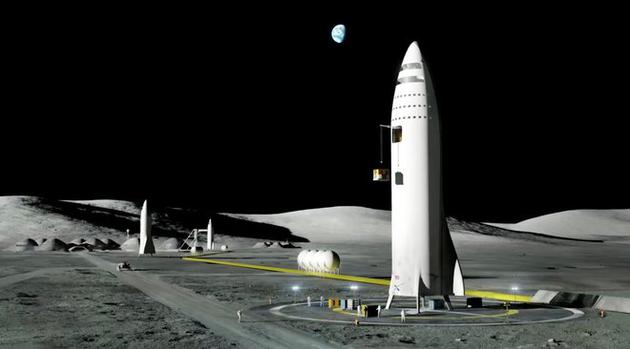 伊隆·马斯克宣称SpaceX公司的大猎鹰火箭可能有一天会降落在月球上，但是在可以预见的将来，这样的场景很难实现。