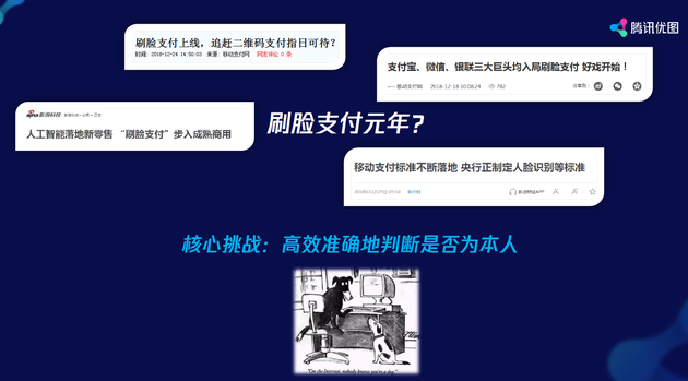 刷脸支付快速膨胀,图为腾讯优图展现PPT