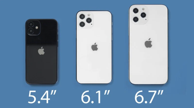 iPhone 12有三种尺寸