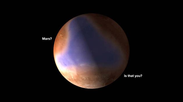 火星并非一直是一颗红色星球，几十亿年前的火星或许是这个样子