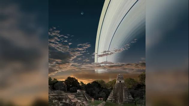 如果地球也有土星那样的环，这将是从危地马拉看到的情景。