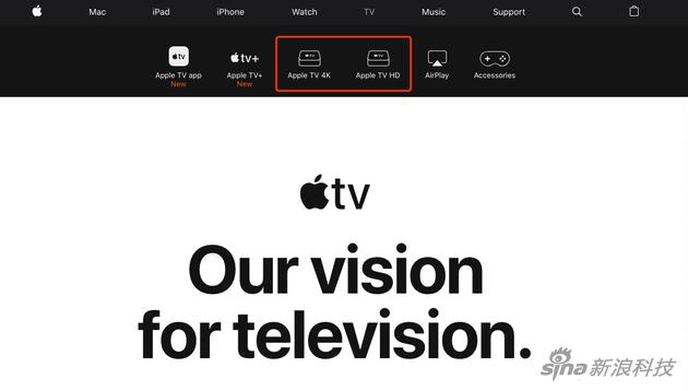 现在美国官网只有画红圈那俩是硬件产品，其他是App，内容服务或附件