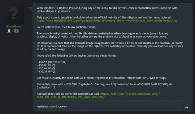 Win10 May 2019更新导致图像扭曲和色彩显示不准确-图片3