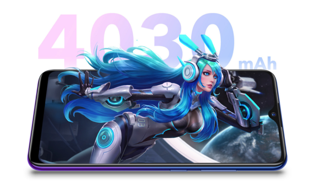 vivo Y93s内置4030毫安时容量电池