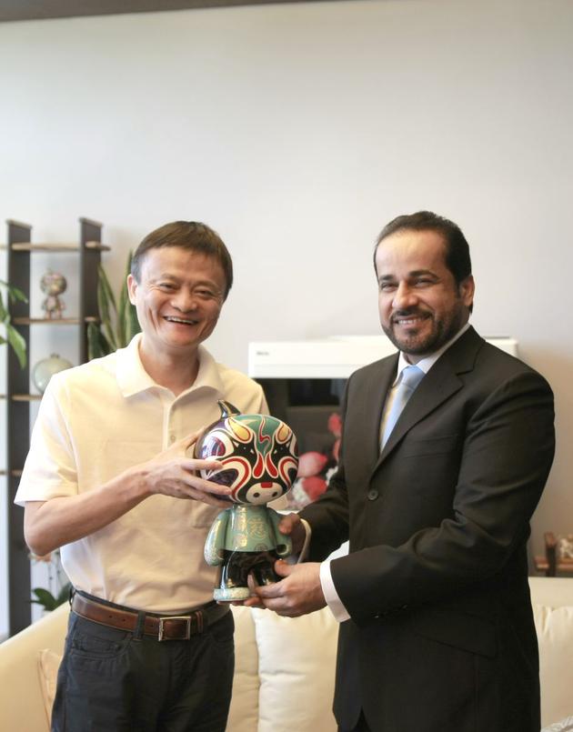 马云和迪拜meraas总裁阿卜杜拉·哈拜
