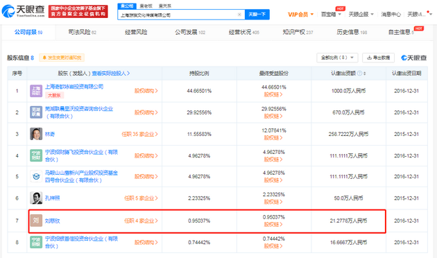 刘慈欣参股公司游族影业被冻结股权