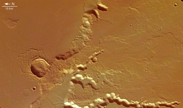 火星“UFO磕碰地址”新解 遠古超級火山噴射所造成的
！
