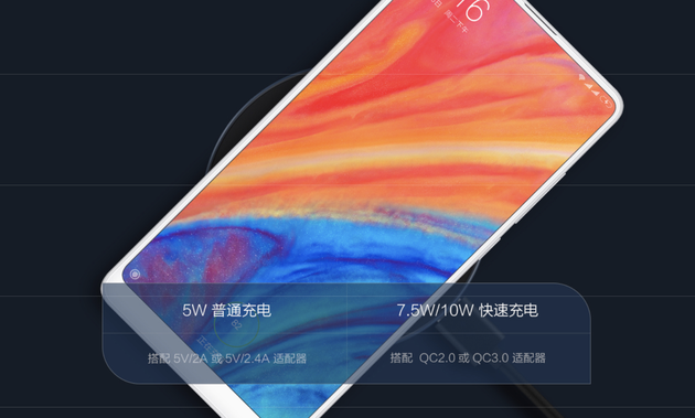 小米无线充电器兼容两种类型的充电头。