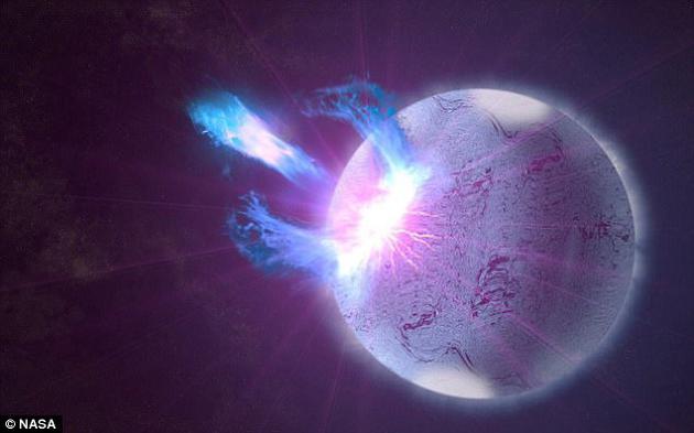 研究人员称，强大的射电脉冲可能来自黑洞或者中子星，该射电脉冲距离地球30亿光年。