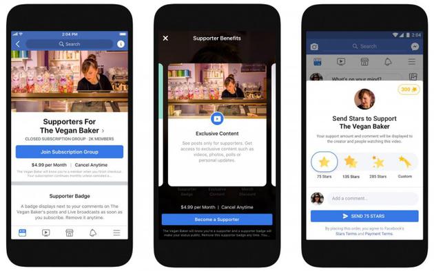 Facebook为创建者提供非中断广告 支持者要支付月费