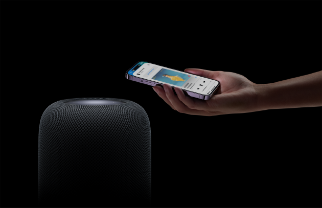 大号的HomePod也支持“接力”了，手机一碰，音乐从手机到音箱