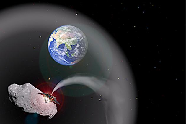 有科学家设想，利用撞击小行星产生的大量烟尘，制造一种遮阳伞机制，给地球降温