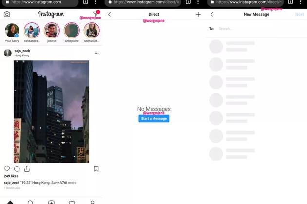 instagram测试网页版私聊功能fb消息为先战略扬帆