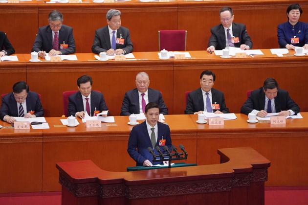 李彦宏委员发言. 新京报记者 陶冉 摄