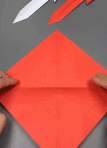 红色折纸这出一把宝剑-搞笑gif动态图片-izike