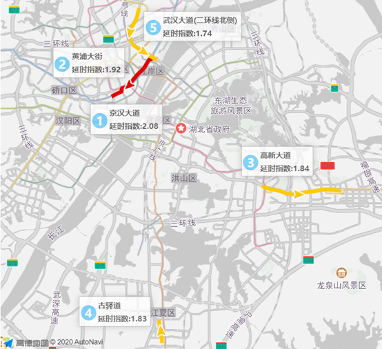 高德：武汉恢复对外交通首日 早高峰拥堵上升7.87%