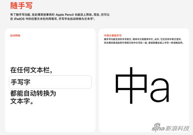 随手写是iPadOS14的一项新功能