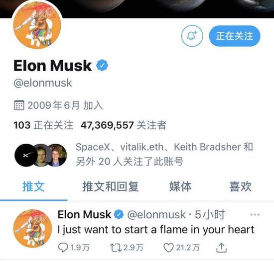 比特币突破万亿市值 马斯克推特新头像 怀抱比特币符号 人物 Elon Musk Cnbeta Com