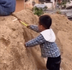 终于挖到了这一刻gif搞笑图片