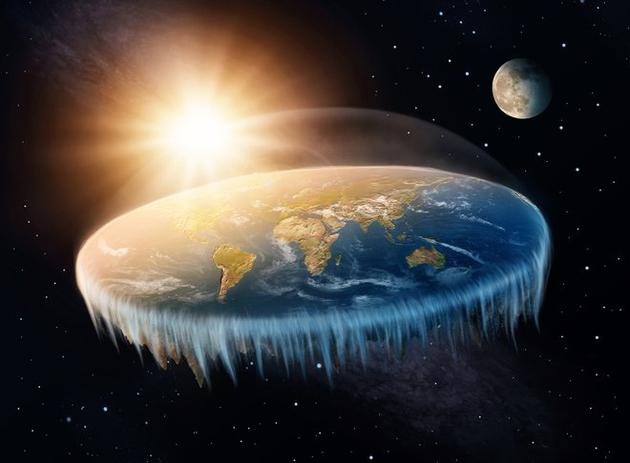 地平论者认为地球是一个圆盘，周围有一圈冰冻的墙