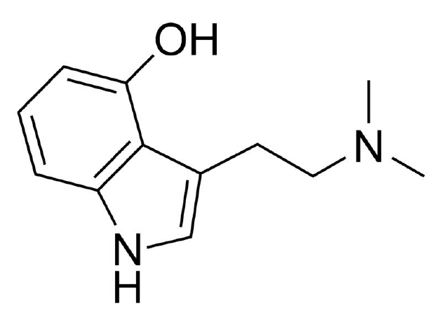 二甲-4-羟色胺的化学结构