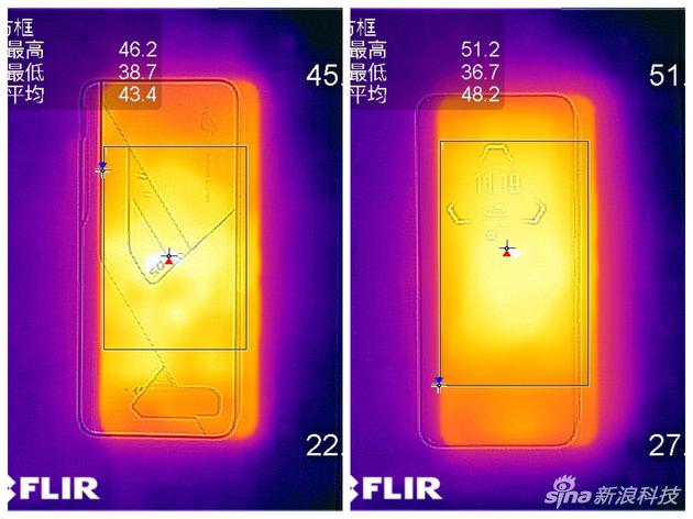 30分钟《原神》后的温度，背面（左）正面（右）
