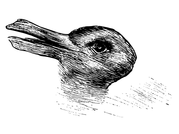 20世纪中期的认知心理学家利用这张著名的鸭兔图像来研究人类的感知能力