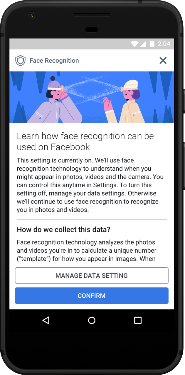 Facebook告知用户平台如何使用面部识别工具