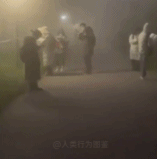 大雾之中的考研人gif搞笑图片