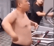肥胖男人跑步跳舞-帅哥动态图片-gif动态图-izike