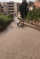 搬运西瓜箱子坏了全跑了-搞笑gif动态图片 - izike-izike