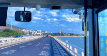 珠海海边城市公交看大海-搞笑gif动态图片-izike