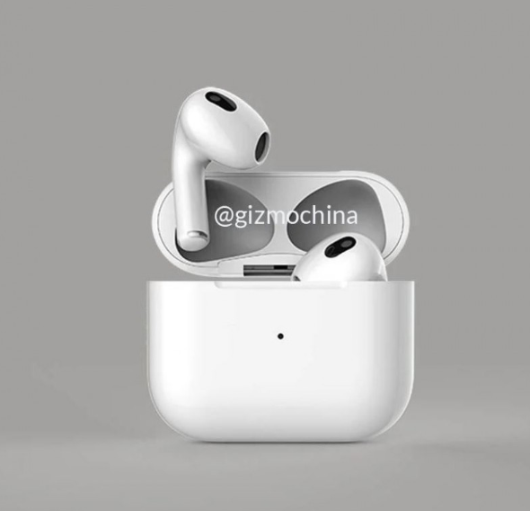 网友根据传闻制作的AirPods 3代图片