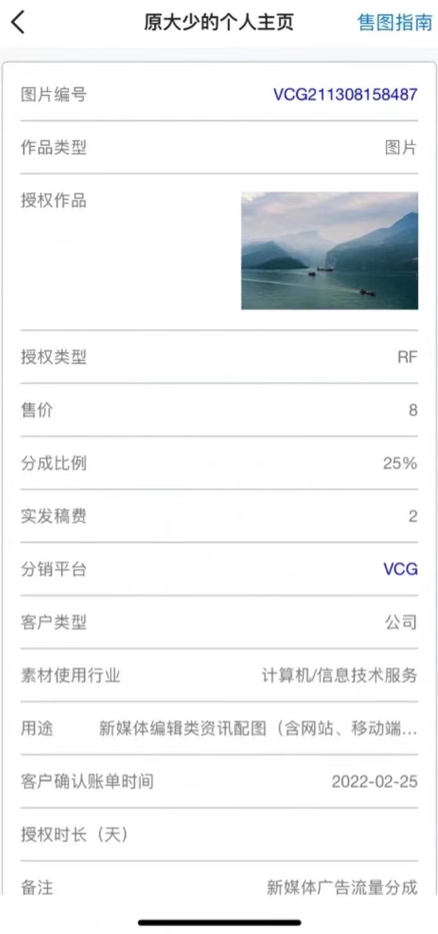 图片销售记录,来自受访人