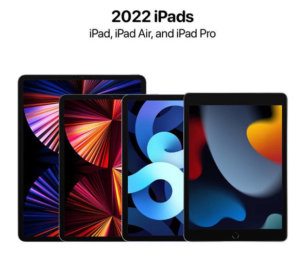 ▲ 可能的 2022 iPad 系列，边框越粗价格越低 图片来自：theapplehub
