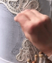 手工蕾丝有多精致gif搞笑图片