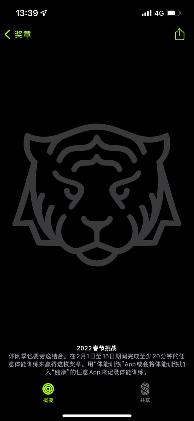 IT之家|苹果Apple Watch推出2022春节挑战奖章:老虎头图标