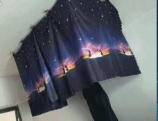 站起来才有用的窗帘gif搞笑图片