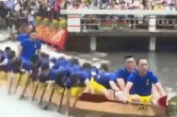 龙舟比赛真正的全军覆没-搞笑gif动态图片-izike